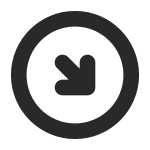 Arrow Bottom Right 5 Circle SVG Icon